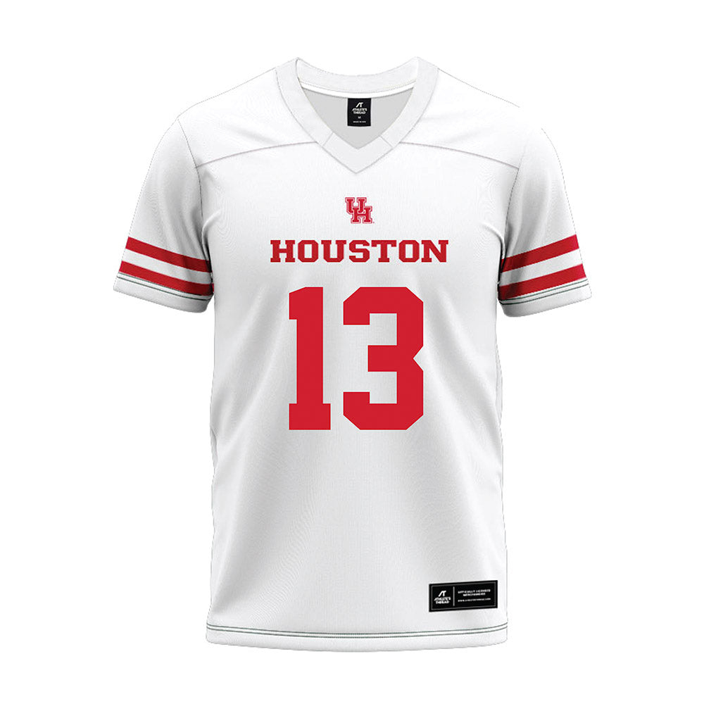 Houston - NCAA Football : Jayden York - White Premium Football Jersey-0