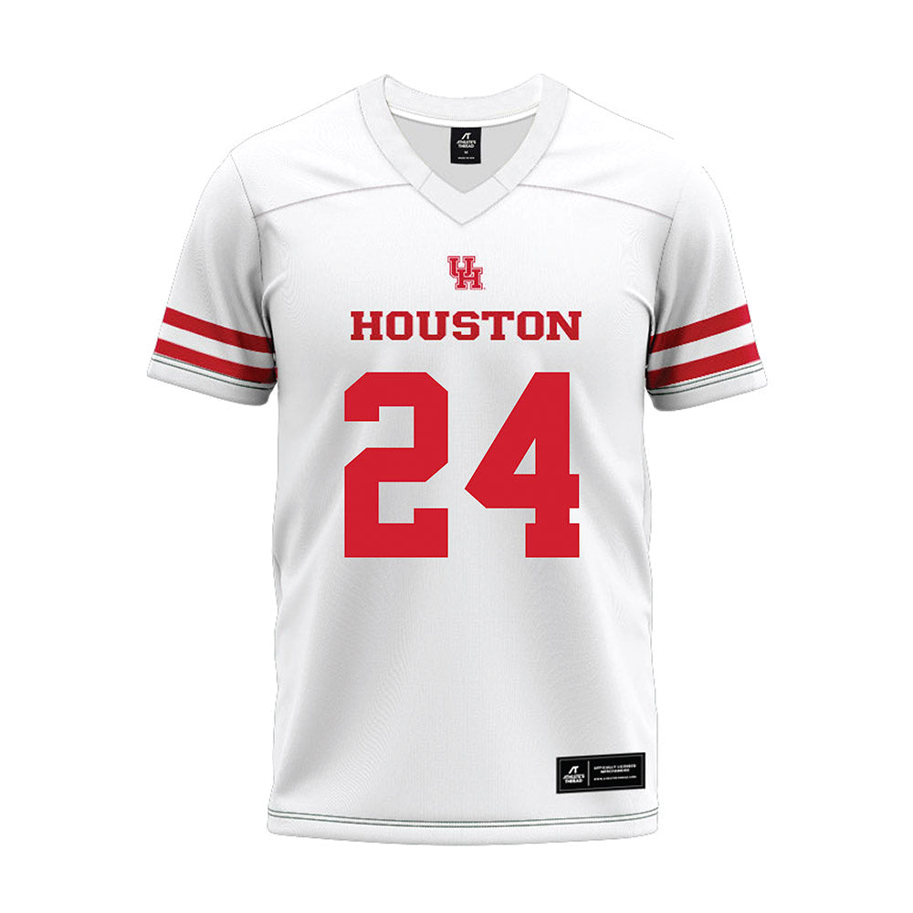 Houston - NCAA Football : Zac Yoakam - White Premium Football Jersey-0