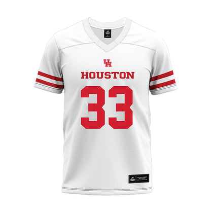 Houston - NCAA Football : Johnsley Barbas - White Premium Football Jersey-0