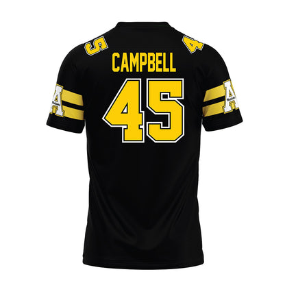 App State - NCAA Football : Nick Campbell - Black Premium Football Jersey