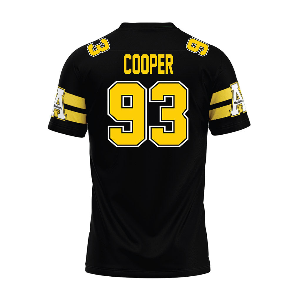 App State - NCAA Football : DeNigel Cooper - Black Premium Football Jersey-1