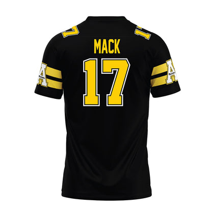 App State - NCAA Football : Jatorian Mack - Black Premium Football Jersey-1