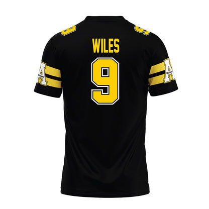 App State - NCAA Football : Billy Wiles - Black Premium Football Jersey