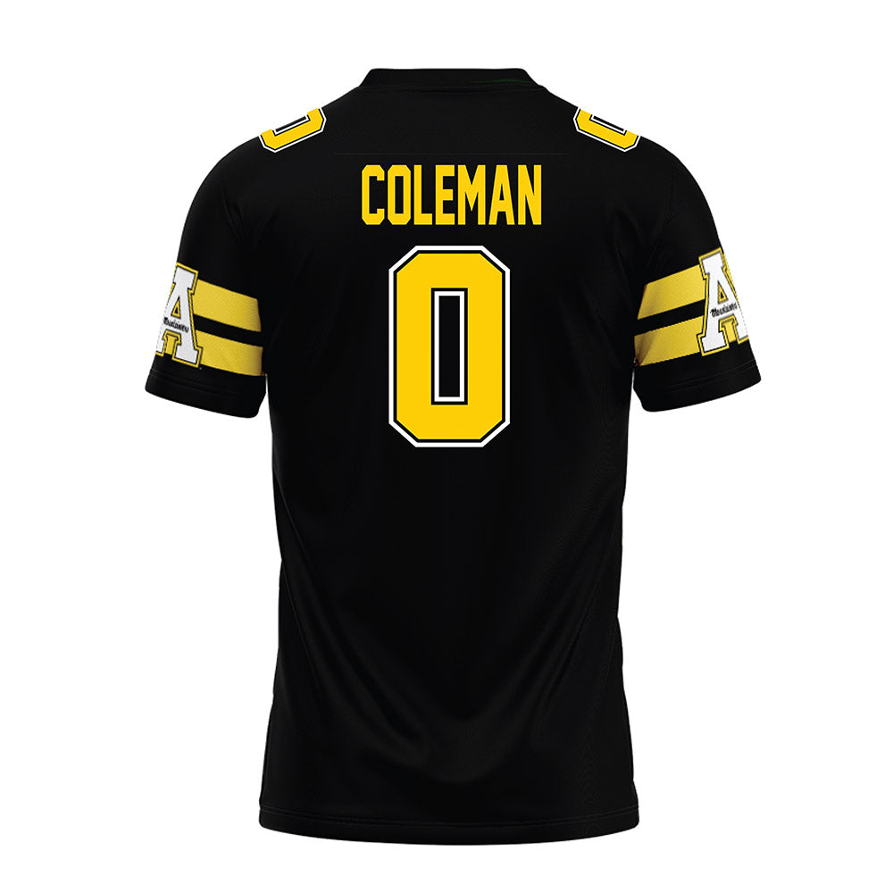 App State - NCAA Football : Doopah Coleman - Black Premium Football Jersey-1