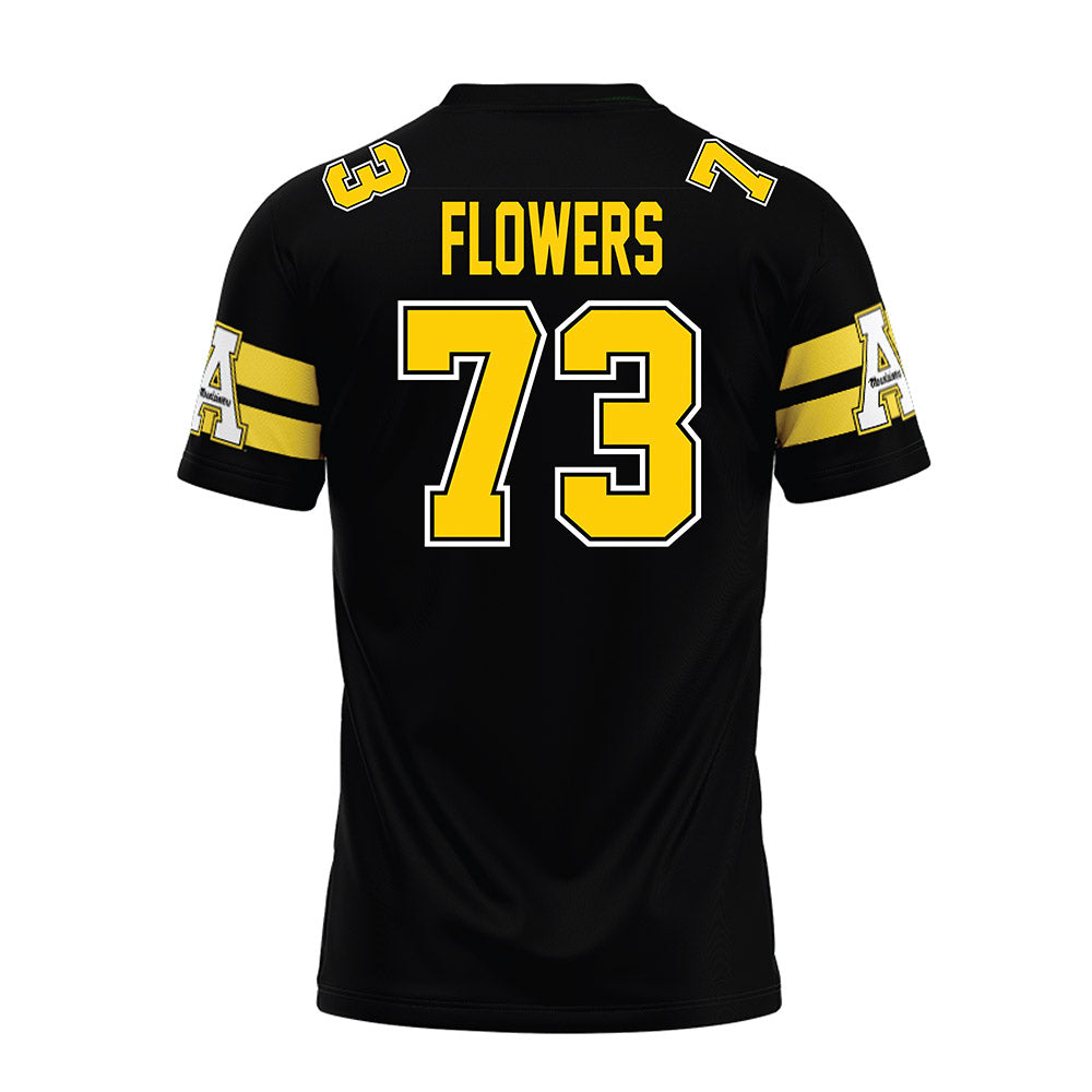 App State - NCAA Football : Will Flowers - Black Premium Football Jersey-1