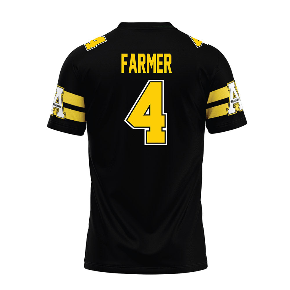 App State - NCAA Football : Myles Farmer - Black Premium Football Jersey-1
