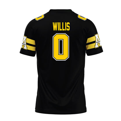 App State - NCAA Football : Jaelin Willis - Black Premium Football Jersey-1