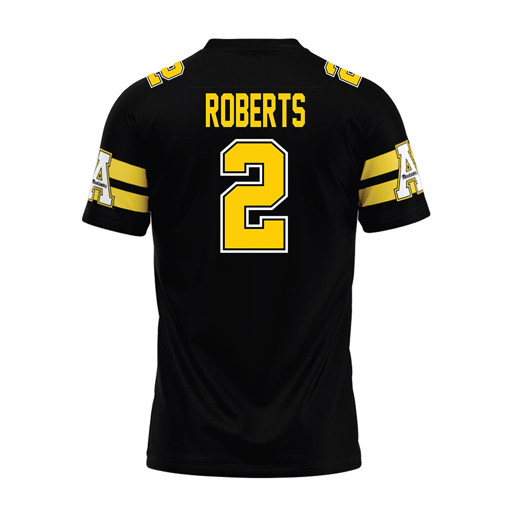 App State - NCAA Football : Kanye Roberts - Black Premium Football Jersey-1