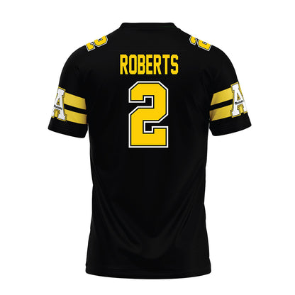 App State - NCAA Football : Kanye Roberts - Black Premium Football Jersey-1