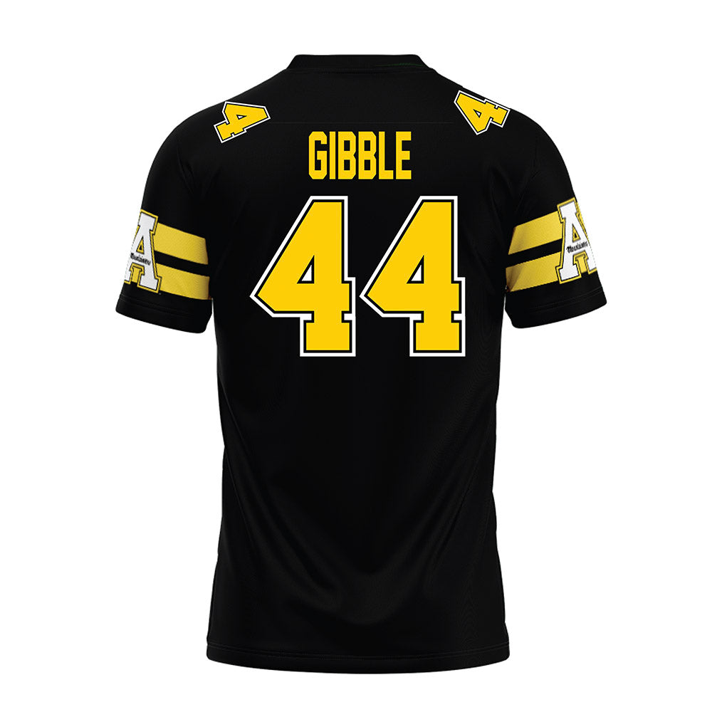 App State - NCAA Football : jared Gibble - Black Premium Football Jersey-1
