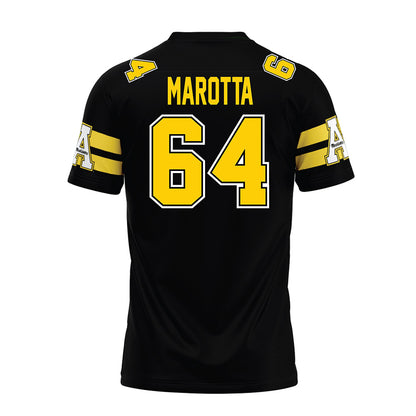 App State - NCAA Football : Michael Marotta - Black Premium Football Jersey