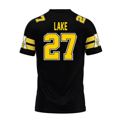 App State - NCAA Football : Mitchell Lake - Black Premium Football Jersey-1
