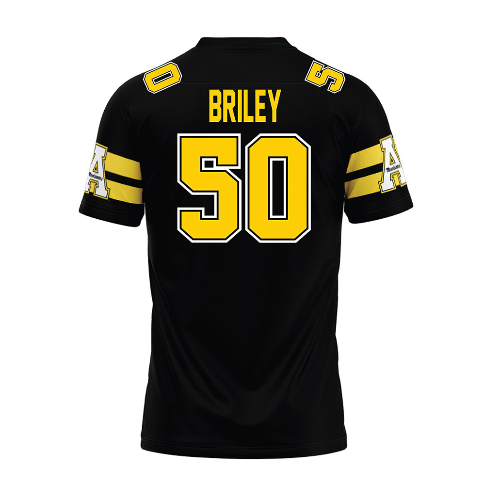 App State - NCAA Football : Jackson Briley - Black Premium Football Jersey-1