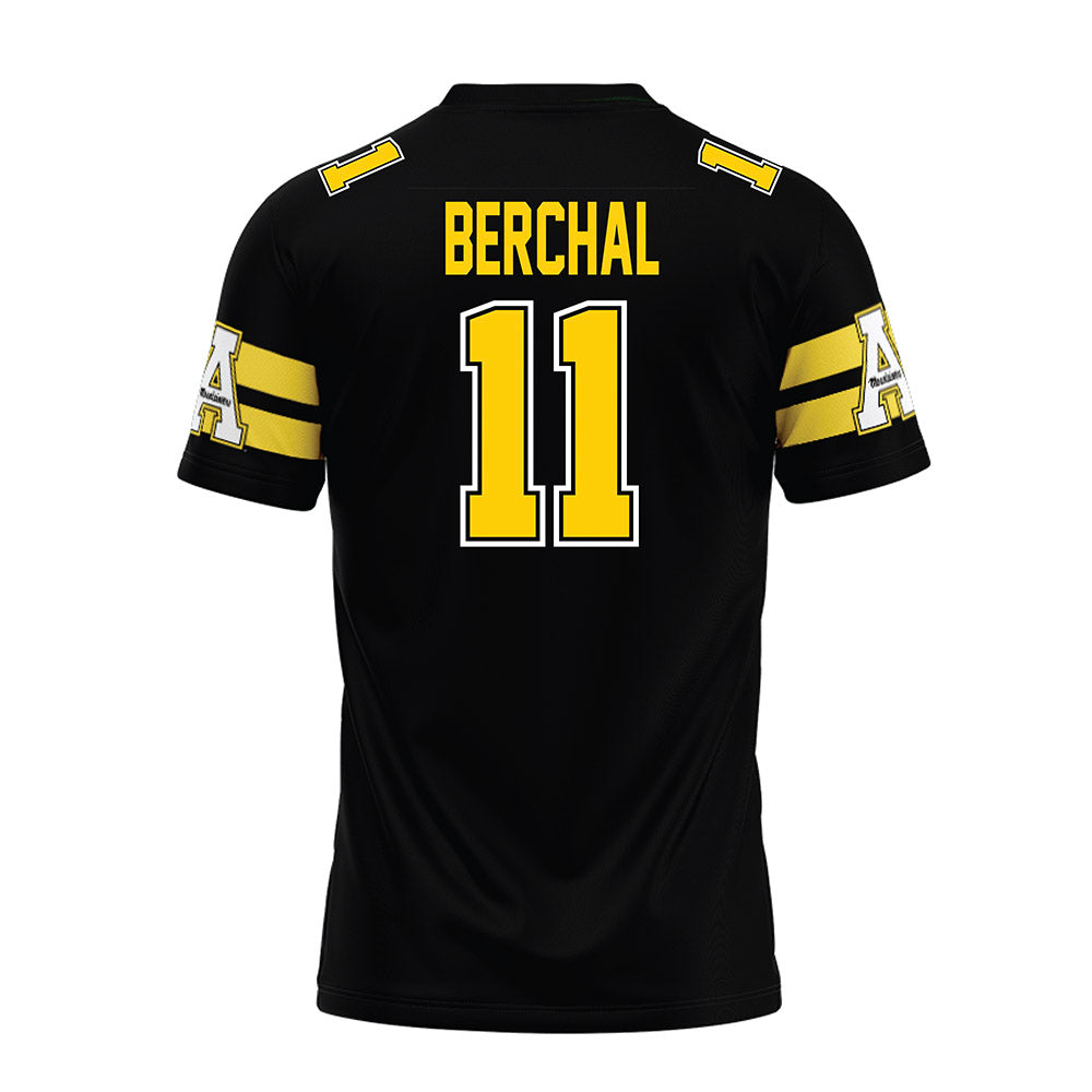 App State - NCAA Football : Juan Berchal - Black Premium Football Jersey-1