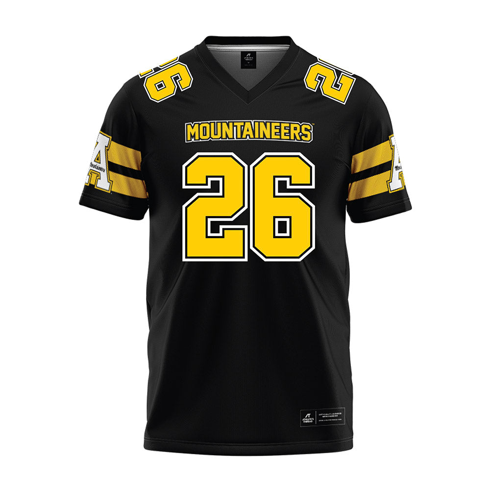 App State - NCAA Football : Khamani Alexander - Black Premium Football Jersey-0