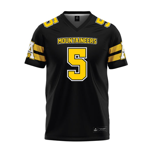 App State - NCAA Football : Zyeir Gamble - Black Premium Football Jersey-0