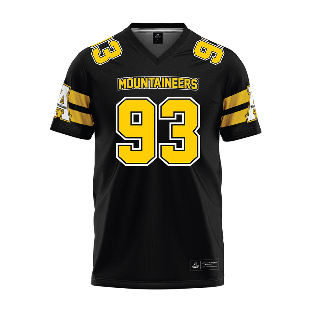 App State - NCAA Football : DeNigel Cooper - Black Premium Football Jersey-0