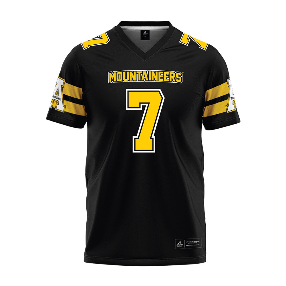 App State - NCAA Football : Jordan Favors - Black Premium Football Jersey-0