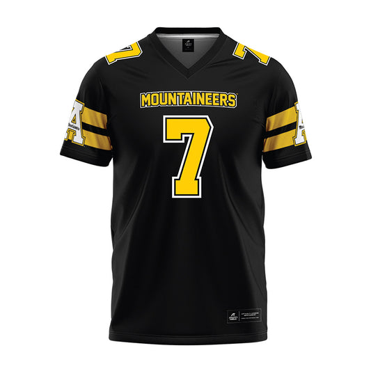 App State - NCAA Football : Jordan Favors - Black Premium Football Jersey-0