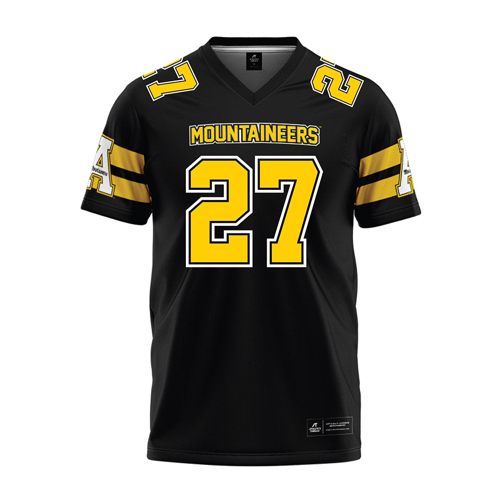 App State - NCAA Football : Mitchell Lake - Black Premium Football Jersey-0