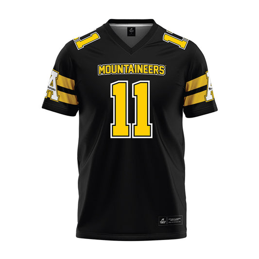 App State - NCAA Football : Juan Berchal - Black Premium Football Jersey-0