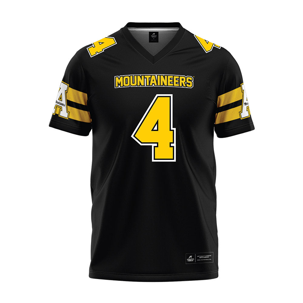 App State - NCAA Football : Izayah Cummings - Black Premium Football Jersey-0