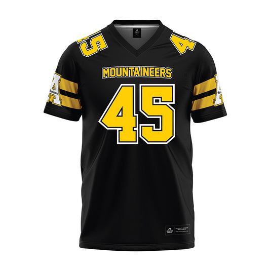 App State - NCAA Football : Nick Campbell - Black Premium Football Jersey