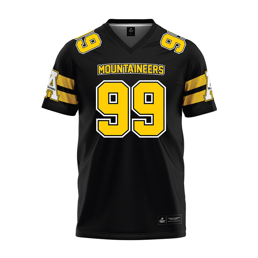 App State - NCAA Football : Kendall Farmer - Black Premium Football Jersey-0