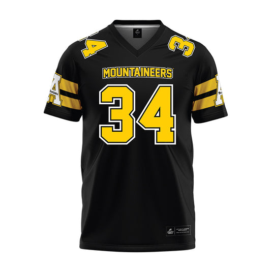 App State - NCAA Football : Joshua Acord - Black Premium Football Jersey-0