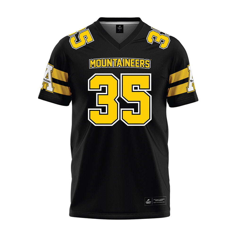 App State - NCAA Football : Jack Scroggs - Black Premium Football Jersey