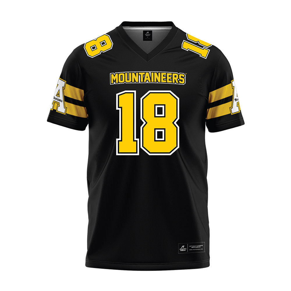 App State - NCAA Football : Richard Lenhardt III - Black Premium Football Jersey