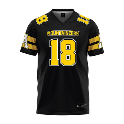 App State - NCAA Football : Richard Lenhardt III - Black Premium Football Jersey