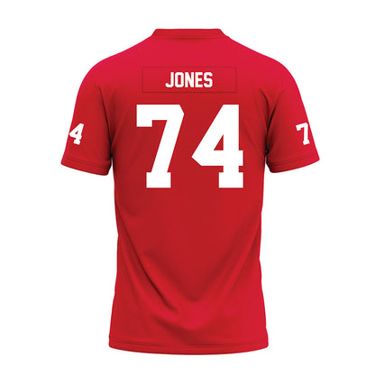 Nicholls State - NCAA Football : Preston Jones - Red Premium Football Jersey-1