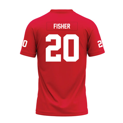 Nicholls State - NCAA Football : Kershawn Fisher - Red Premium Football Jersey