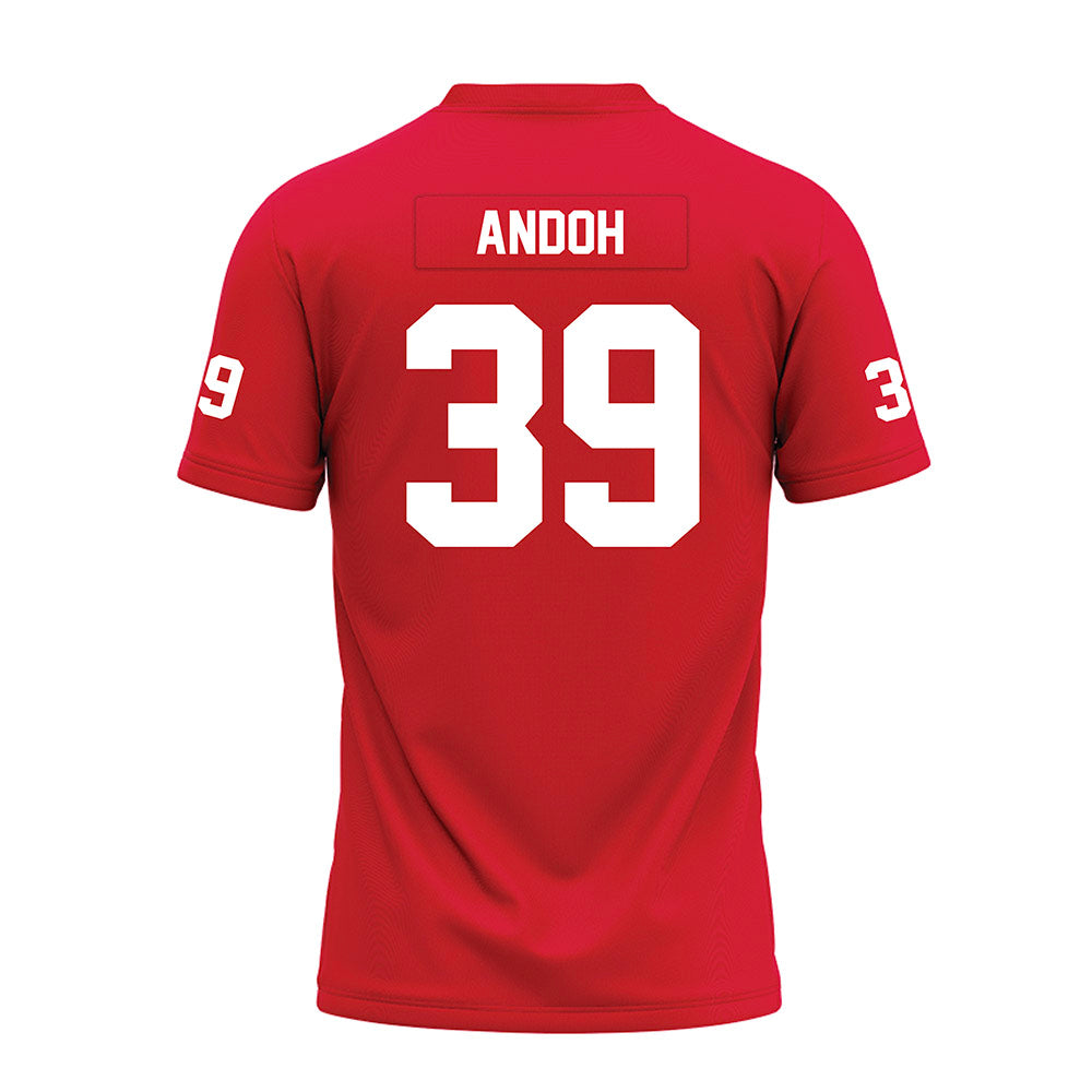 Nicholls State - NCAA Football : Kayden Andoh - Red Premium Football Jersey-1