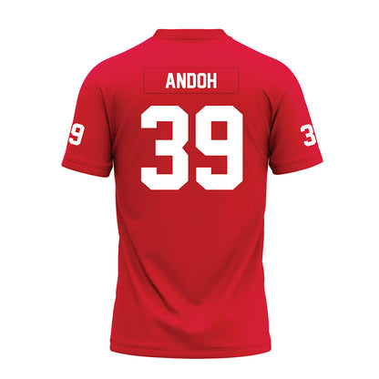 Nicholls State - NCAA Football : Kayden Andoh - Red Premium Football Jersey-1