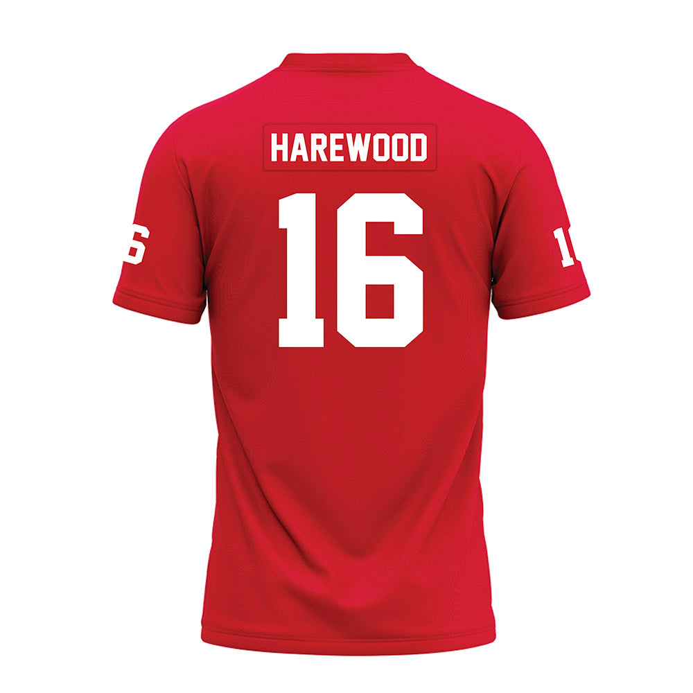 Nicholls State - NCAA Football : Pharrell Harewood - Red Premium Football Jersey-1