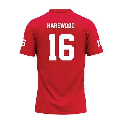Nicholls State - NCAA Football : Pharrell Harewood - Red Premium Football Jersey-1