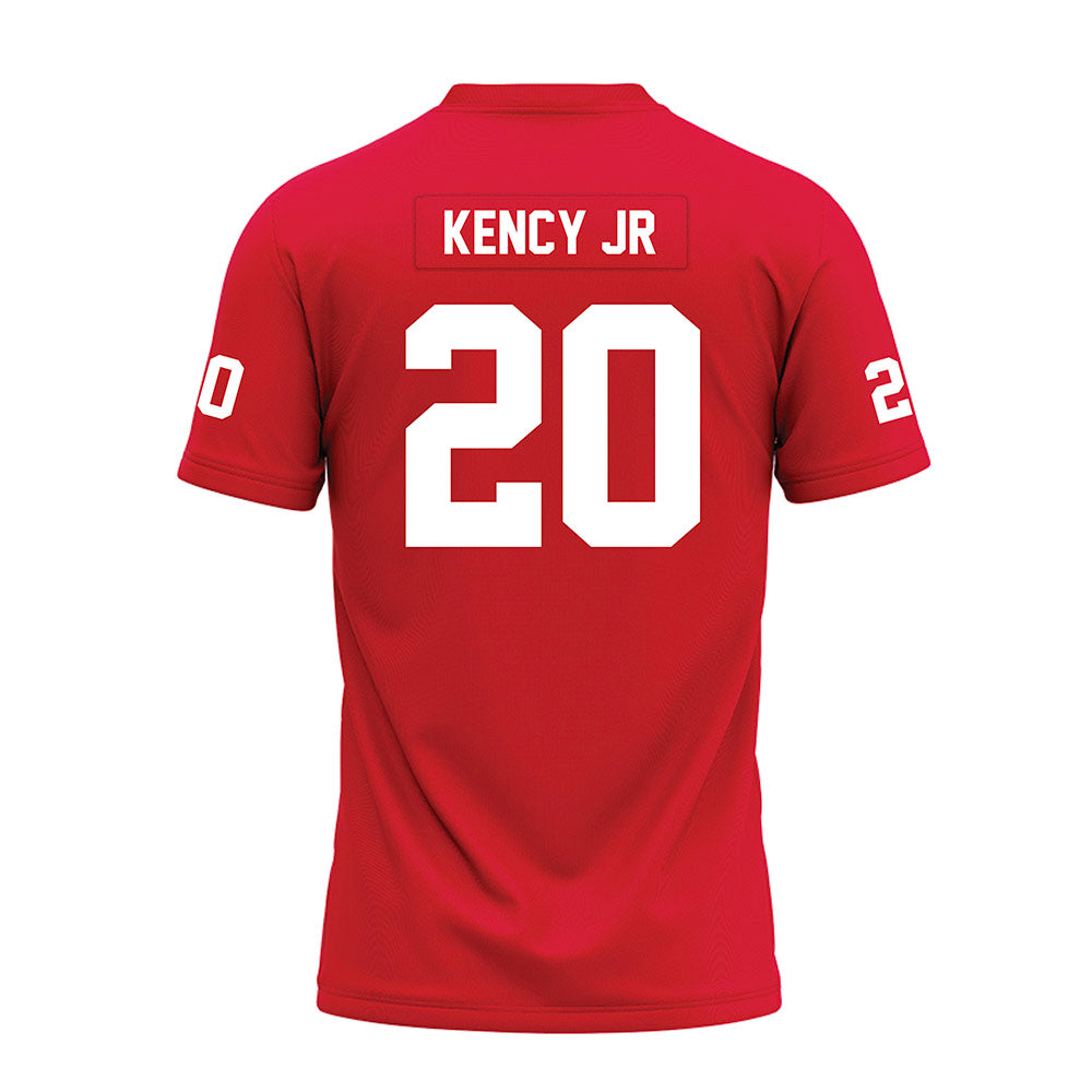 Nicholls State - NCAA Football : David Kency Jr - Red Premium Football Jersey-1