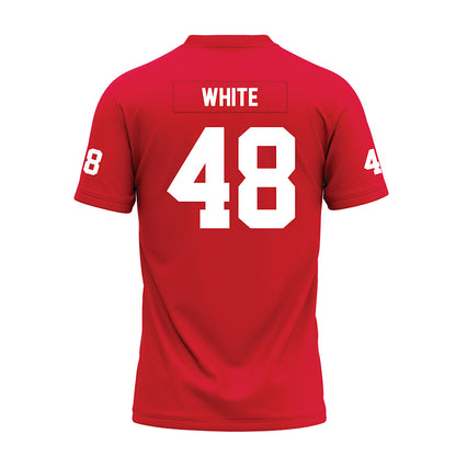 Nicholls State - NCAA Football : Scott White - Red Premium Football Jersey-1