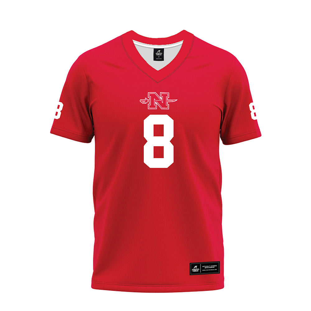 Nicholls State - NCAA Football : Elijah Sabbatini - Red Premium Football Jersey-0