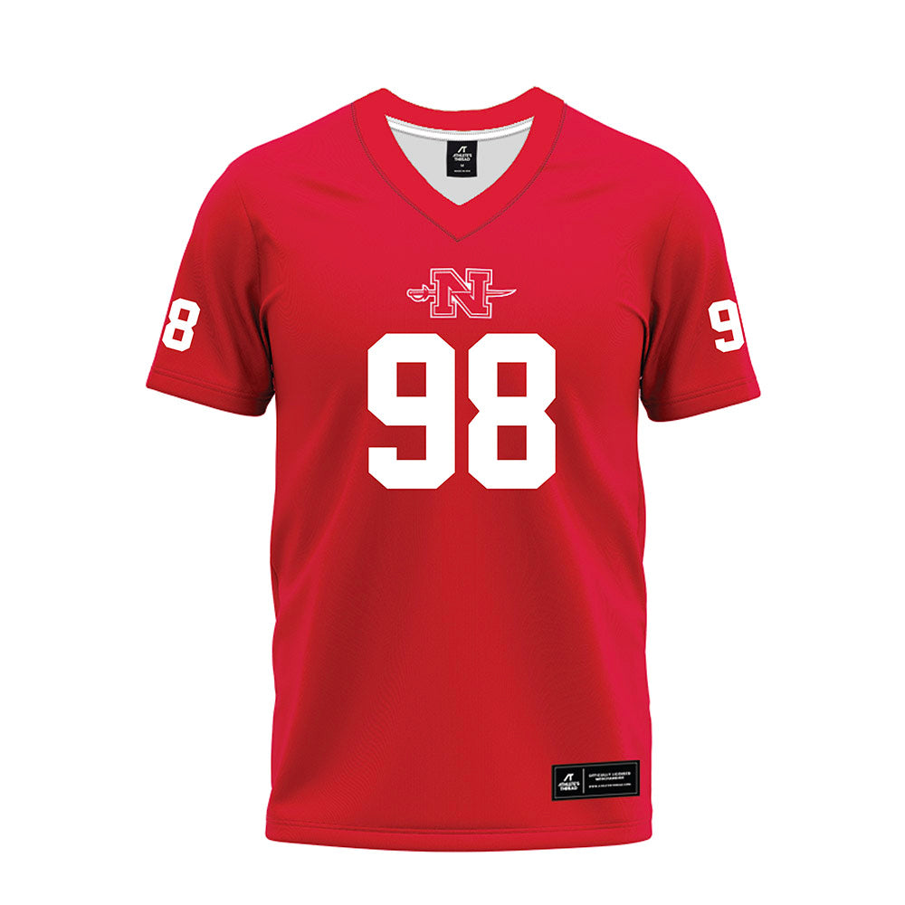 Nicholls State - NCAA Football : Dale Smith - Red Premium Football Jersey-0