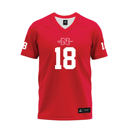 Nicholls State - NCAA Football : Camare Hampton - Red Premium Football Jersey-0