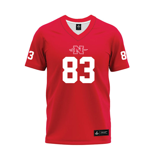 Nicholls State - NCAA Football : Everett Hunter - Red Premium Football Jersey-0