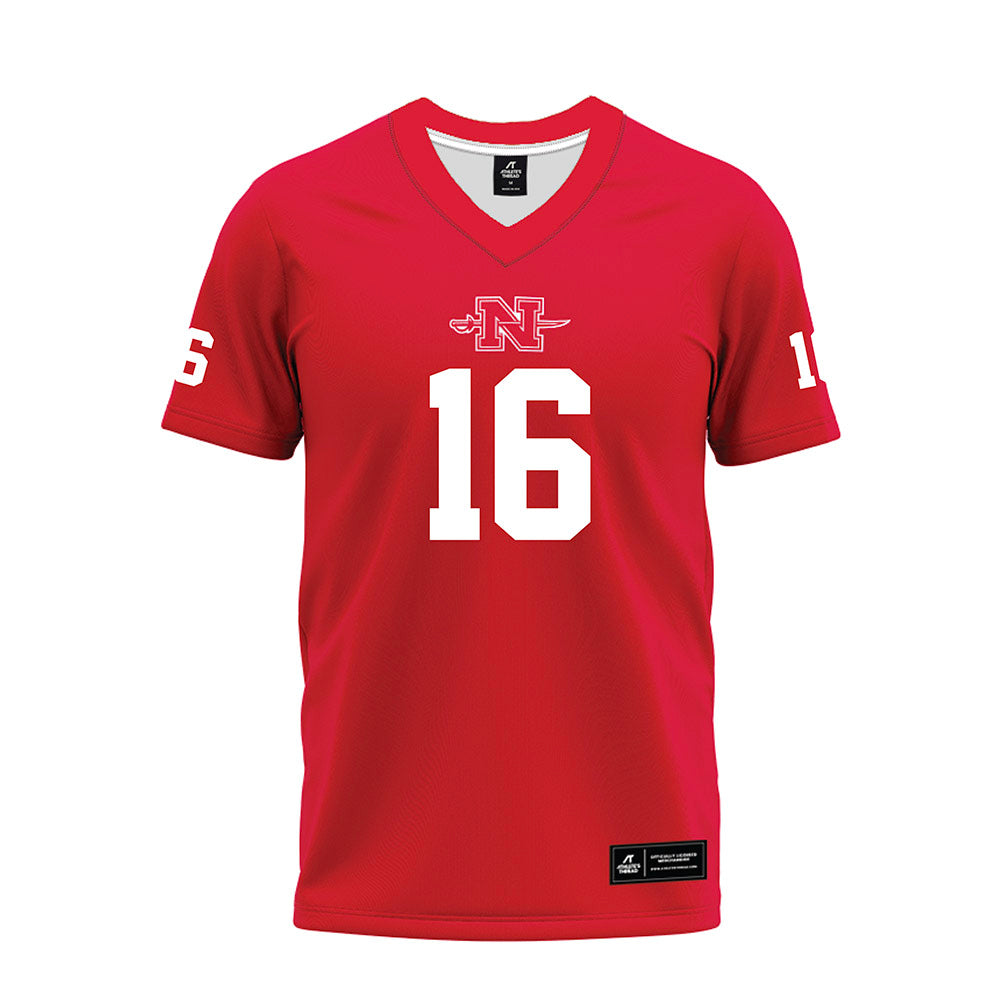 Nicholls State - NCAA Football : Pharrell Harewood - Red Premium Football Jersey-0