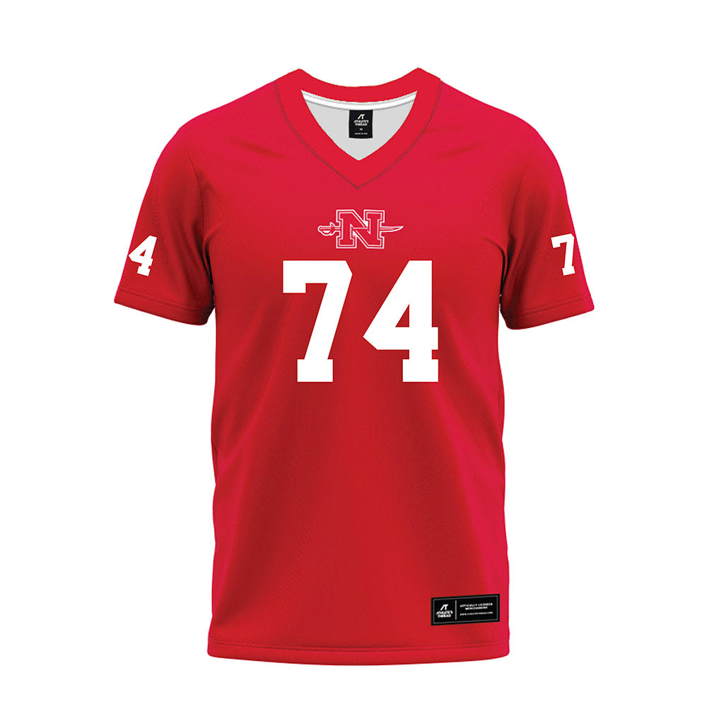 Nicholls State - NCAA Football : Preston Jones - Red Premium Football Jersey-0