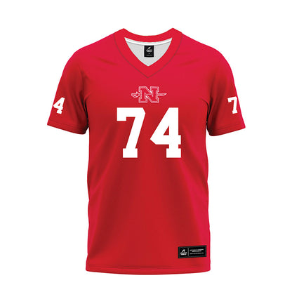 Nicholls State - NCAA Football : Preston Jones - Red Premium Football Jersey-0