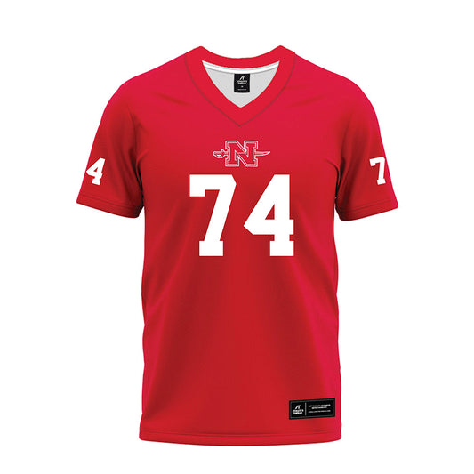 Nicholls State - NCAA Football : Preston Jones - Red Premium Football Jersey-0