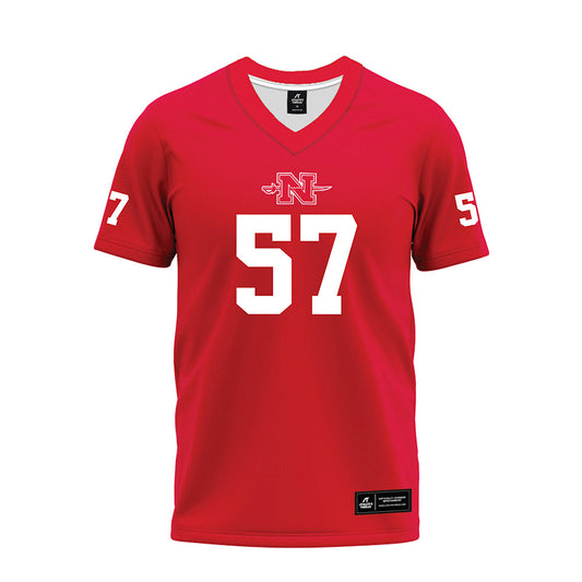 Nicholls State - NCAA Football : Hayden Cormier - Red Premium Football Jersey-0