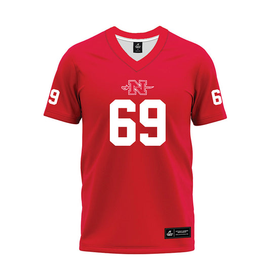 Nicholls State - NCAA Football : Joseph Bradford - Red Premium Football Jersey-0